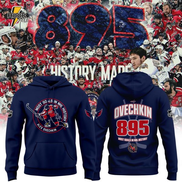 New Alexander Ovechkin Washington Capitals NHL All-Time Leading Goal Scorer Cross Sticks Hoodie Navy2 2025.
