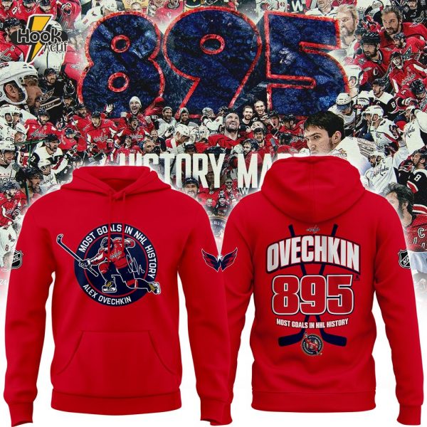 New Alexander Ovechkin Washington Capitals NHL All-Time Leading Goal Scorer Cross Sticks Hoodie Red2 2025