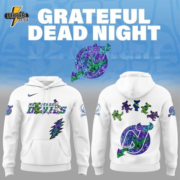 New Jersey Devils Grateful Dead Night Hoodie Jogger Cap