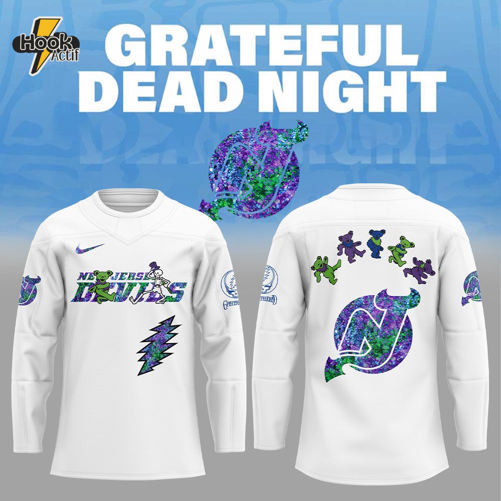 New Jersey Devils Grateful Dead Night Jersey Jogger Cap New Jersey Devils Grateful Dead Night Jersey Jogger Cap