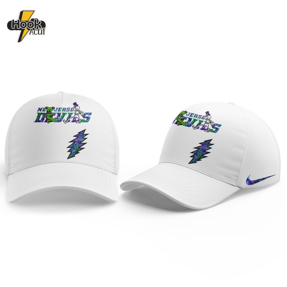 New Jersey Devils Grateful Dead Night Jersey Jogger Cap New Jersey Devils Grateful Dead Night Jersey Jogger Cap
