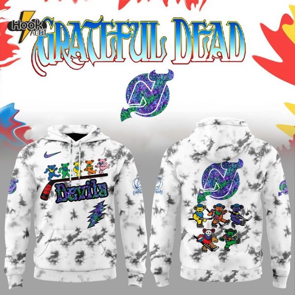 New Jersey Devils Grateful Dead Night V2 Hoodie Jogger Cap