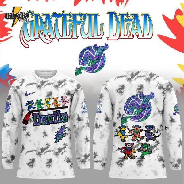 New Jersey Devils Grateful Dead Night V2 Jersey Jogger Cap