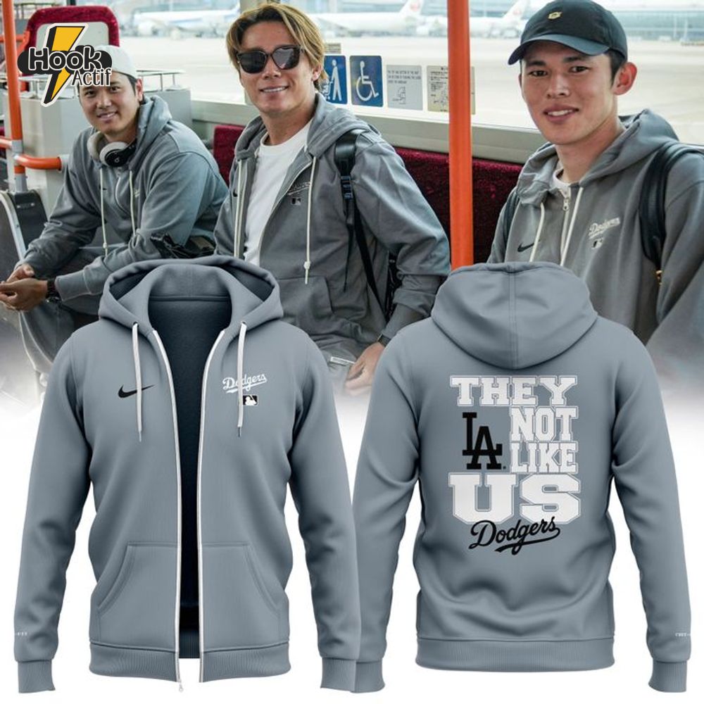 New Uniform They Not Like Us LA Dodgers Zip Hoodie 2025 New Uniform They Not Like Us LA Dodgers Zip Hoodie 2025