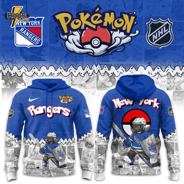 New York Rangers x Pokémon Aegislash 2025 Hoodie Jogger & Cap Combo