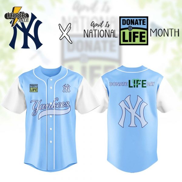 New York Yankees MLB x Donate Life Month Baseball Jersey