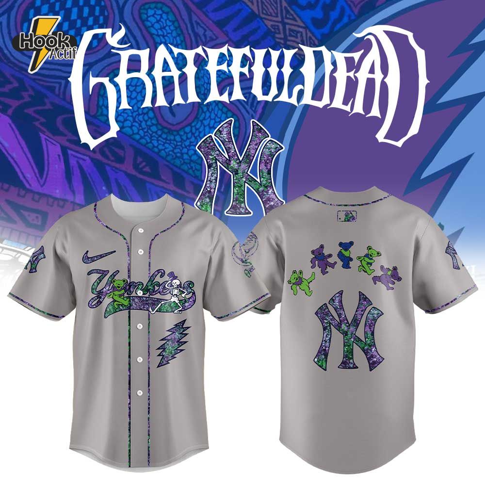 New York Yankees MLB x Grateful Dead Baseball Jersey New York Yankees MLB x Grateful Dead Baseball Jersey