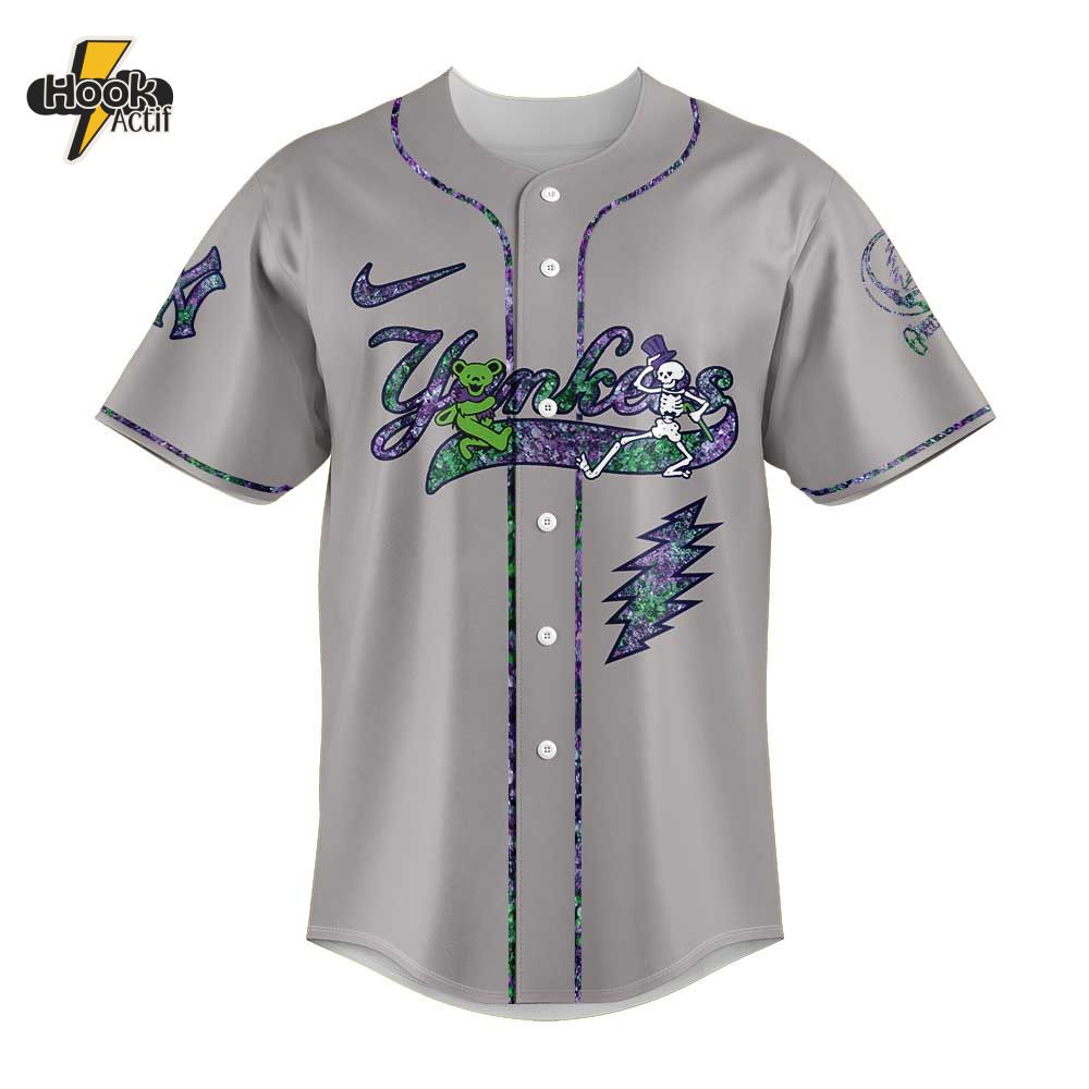 New York Yankees MLB x Grateful Dead Baseball Jersey New York Yankees MLB x Grateful Dead Baseball Jersey