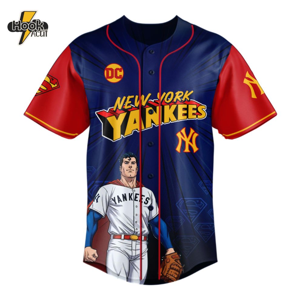 New York Yankees x Superman 2025 Comic Basball Jersey New York Yankees x Superman 2025 Comic Basball Jersey