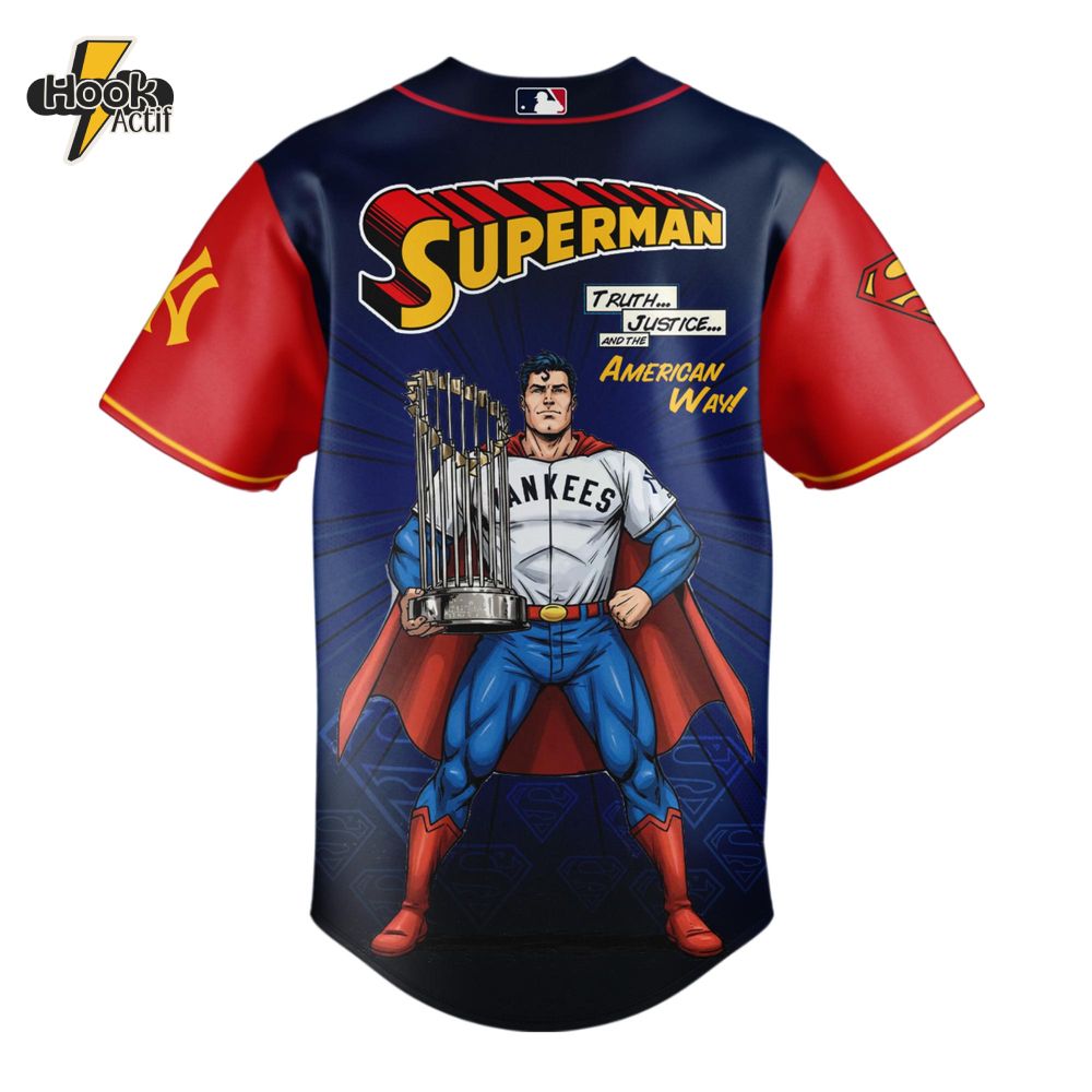 New York Yankees x Superman 2025 Comic Basball Jersey New York Yankees x Superman 2025 Comic Basball Jersey
