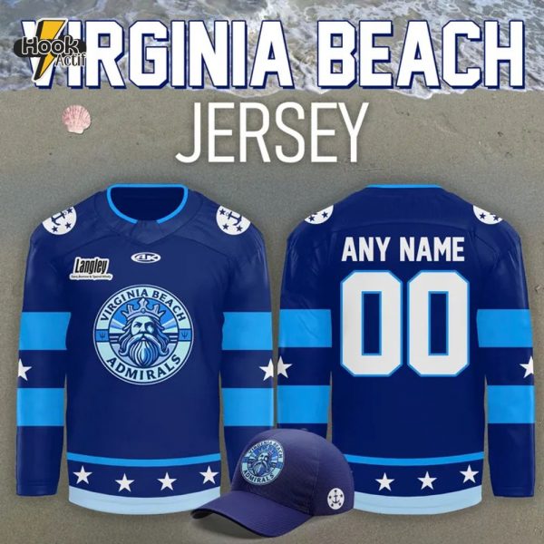 Norfolk Admirals Virginia Beach Hockey Jersey Limited Edition