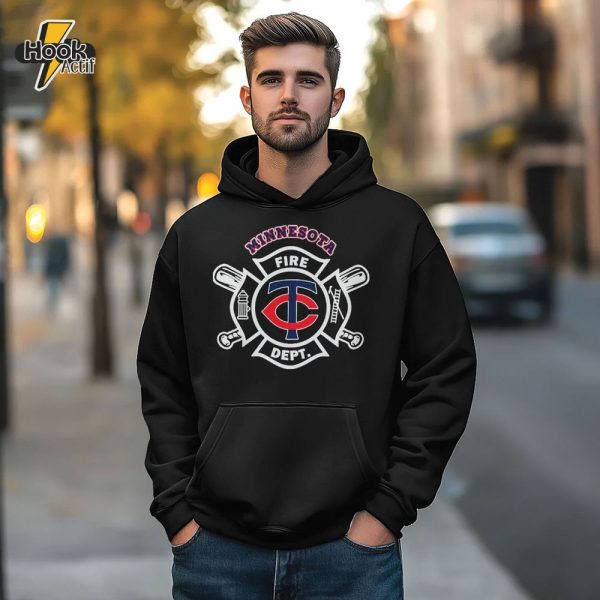 Official Minnesota Twins Fire Dept Firefighters Premium Hoodie