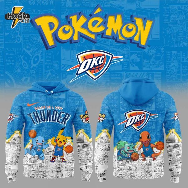 Oklahoma City Thunder x Pokémon New Combo Hoodie Jogger Cap