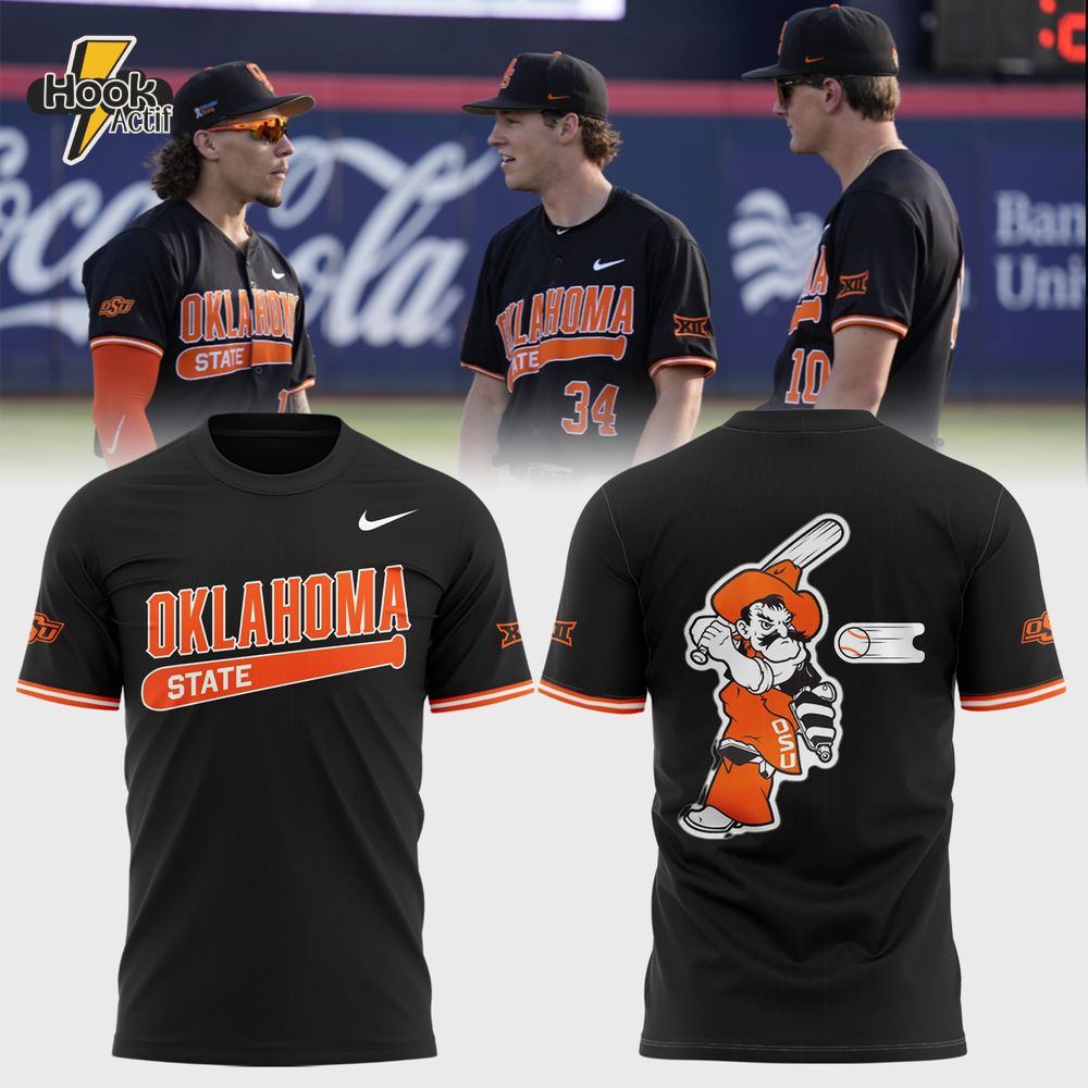 Oklahoma State Cowboys Baseball Limited Edition 2025 Black T-shirt Oklahoma State Cowboys Baseball Limited Edition 2025 Black T-shirt