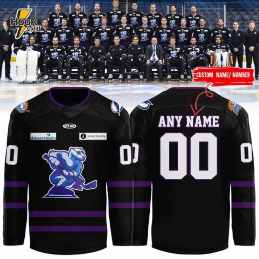 Orlando Solar Bears Special New 2025 Black Hockey Jersey