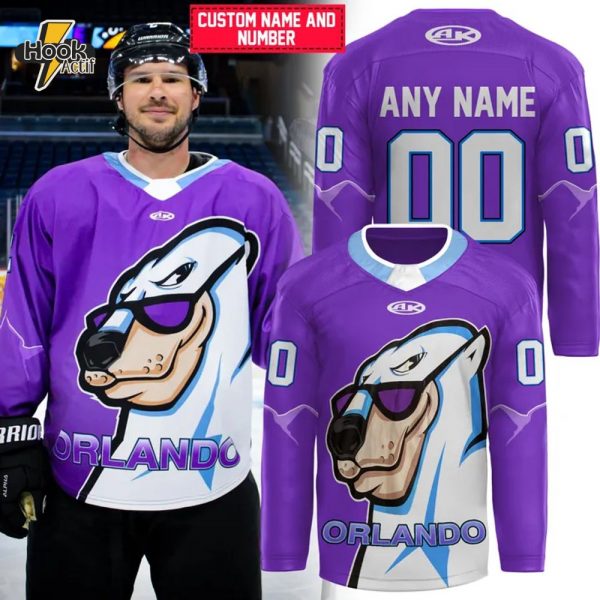 Orlando Solar Bears Special Purple 2025 Hockey Jersey
