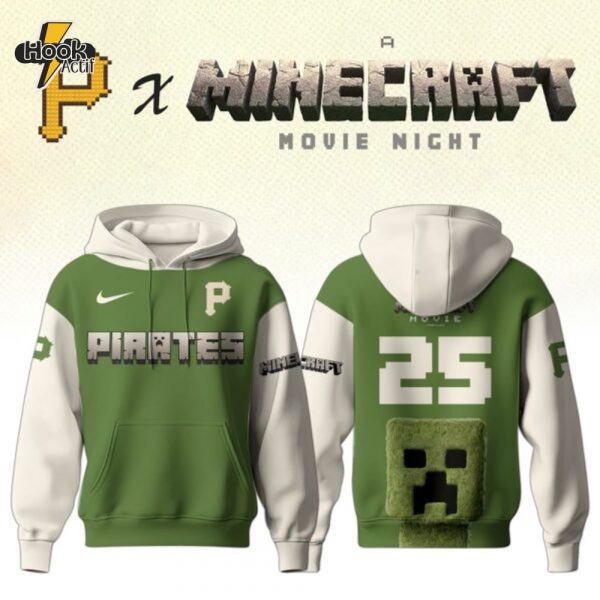 Pittsburgh Pirates MLB x A MINECRAFT MOVIE Night Combo Hoodie Jogger Cap Editions Limited