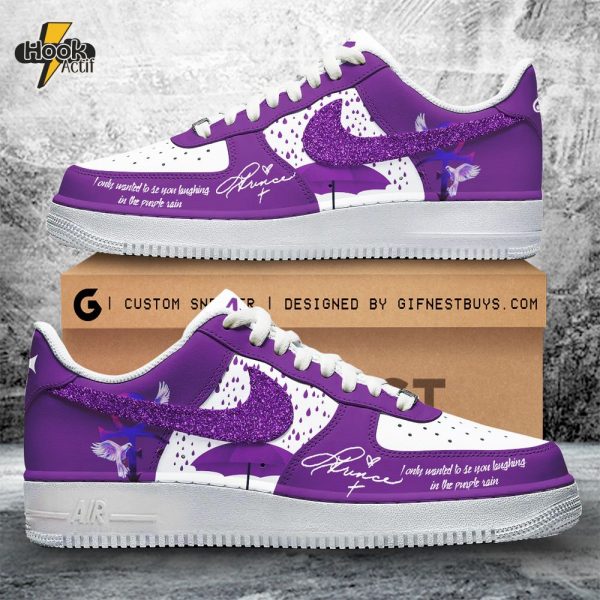 Prince Purple Rain Custom Air Force 1 Sneakers