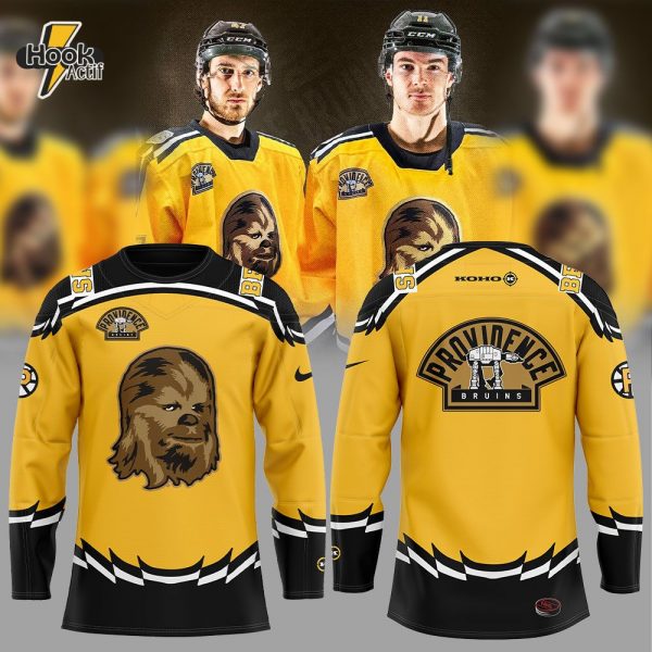 Providence Bruins Koho Pooh Bear Logo NHL Hockey Vintage Air Knit Jersey Jogger Cap