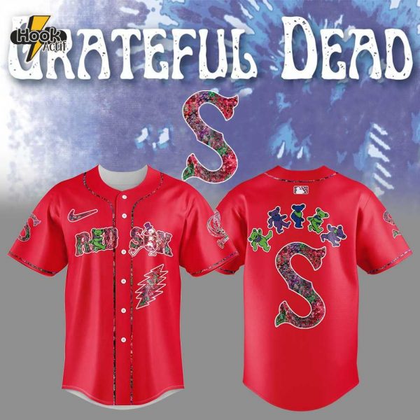 Salem Red Sox Grateful Dead 60th Anniversary Red Baseball Jersey