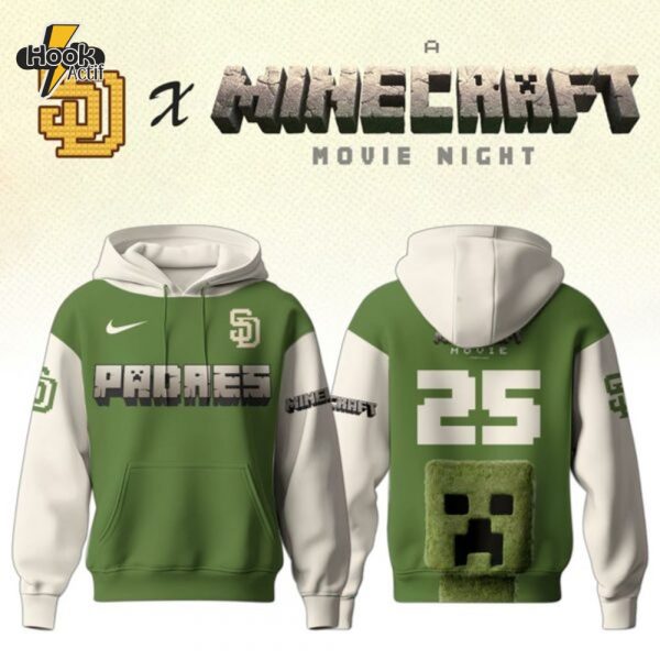 San Diego Padres MLB x A MINECRAFT MOVIE Night Combo Hoodie Jogger Cap Editions Limited
