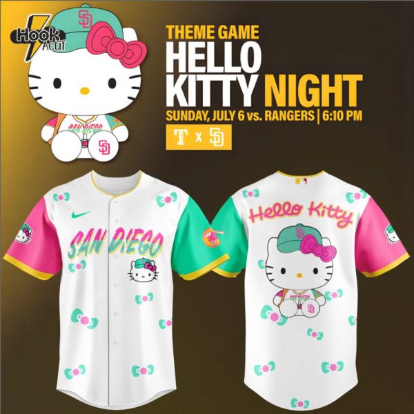San Diego Padres x Hello Kitty Night New Baseball Jersey