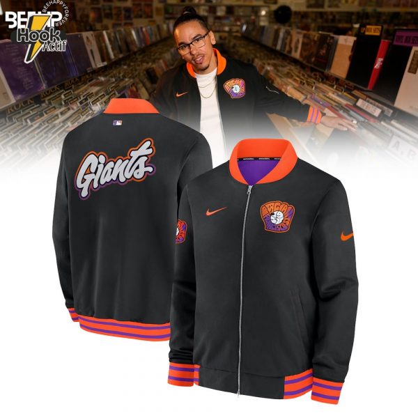 San Francisco Giants Anthracite 2025 City Connect Bomber Jacket Limited Edition