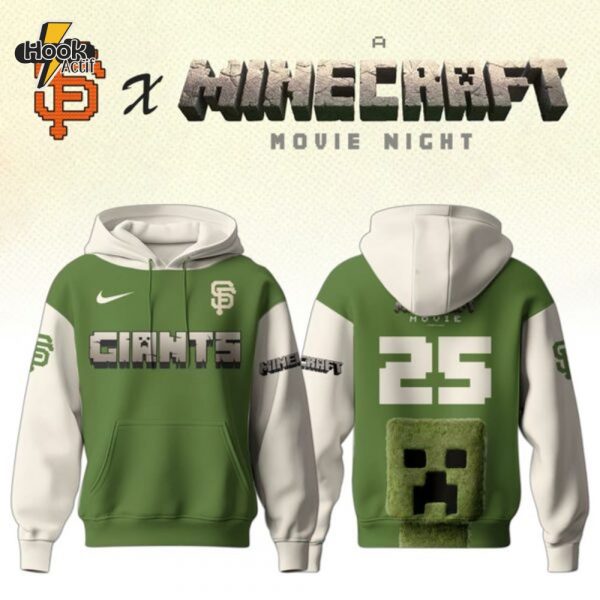 San Francisco Giants MLB x A MINECRAFT MOVIE Night Combo Hoodie Jogger Cap Editions Limited