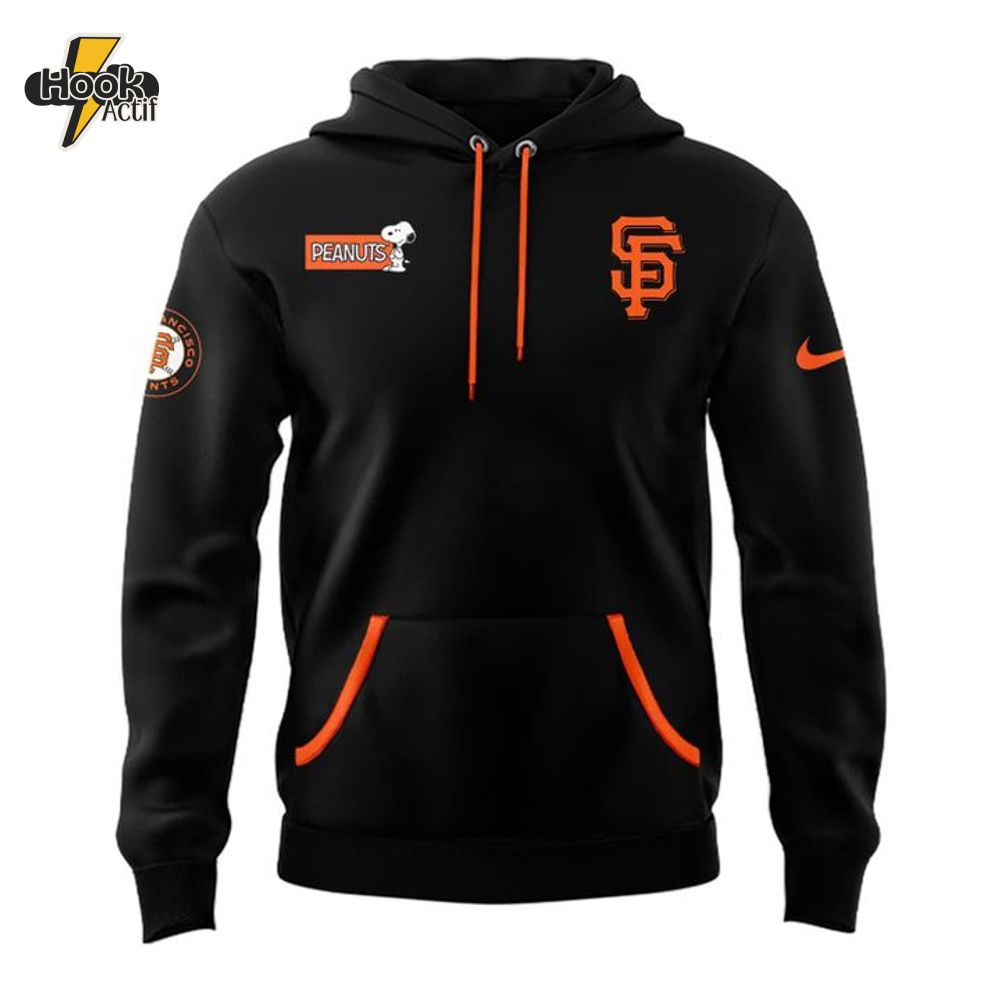 San Francisco Giants Peanuts Snoopy Black Hoodie San Francisco Giants Peanuts Snoopy Black Hoodie