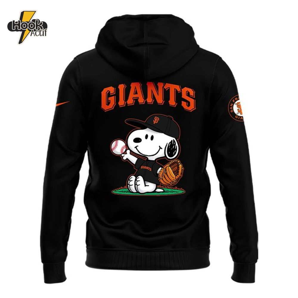 San Francisco Giants Peanuts Snoopy Black Hoodie San Francisco Giants Peanuts Snoopy Black Hoodie