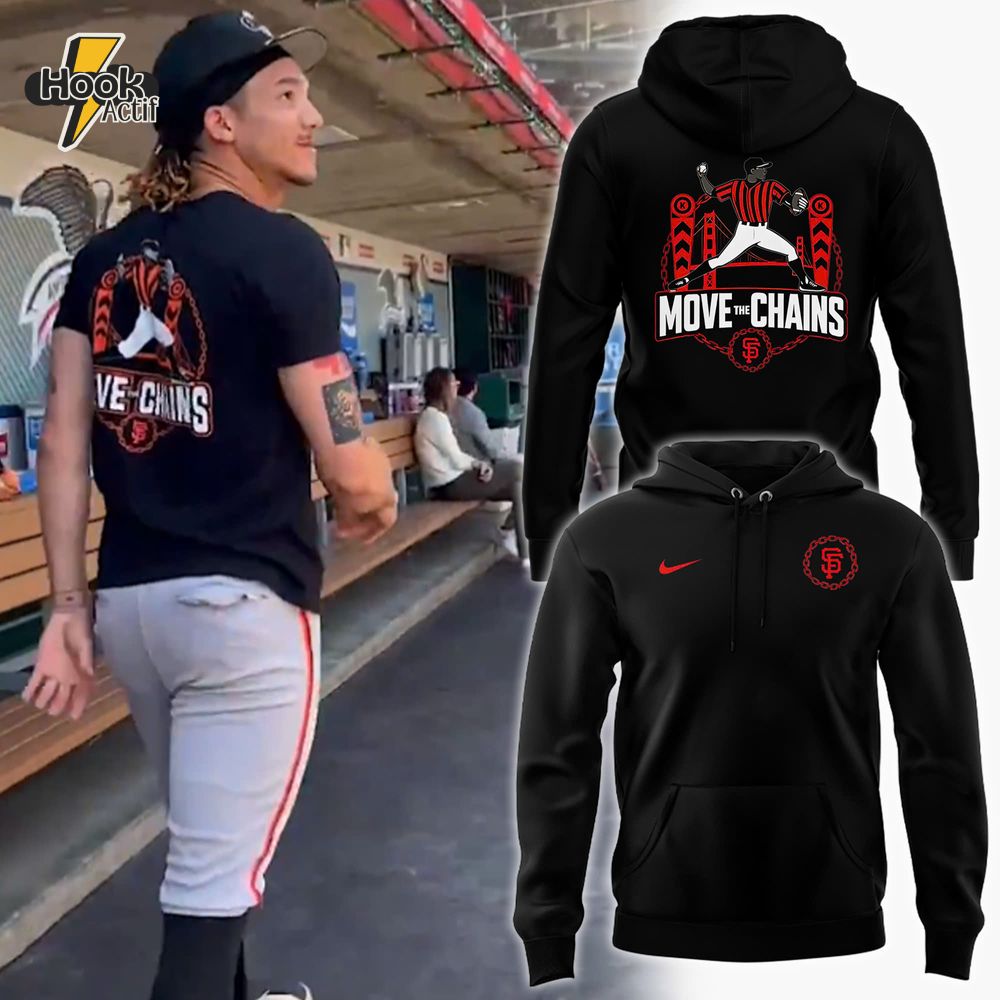 San Francisco Giants Spencer Bivens "Move the Chains" Special Black Hoodie San Francisco Giants Spencer Bivens "Move the Chains" Special Black Hoodie