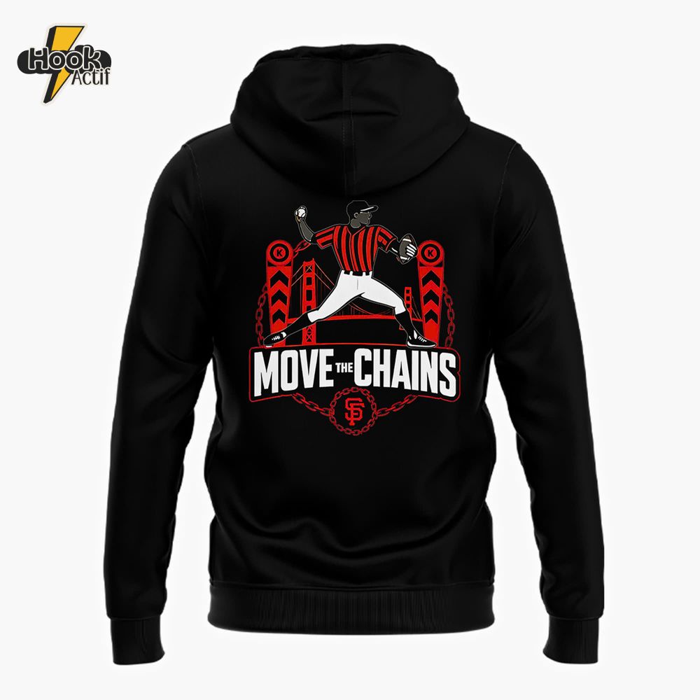 San Francisco Giants Spencer Bivens "Move the Chains" Special Black Hoodie San Francisco Giants Spencer Bivens "Move the Chains" Special Black Hoodie