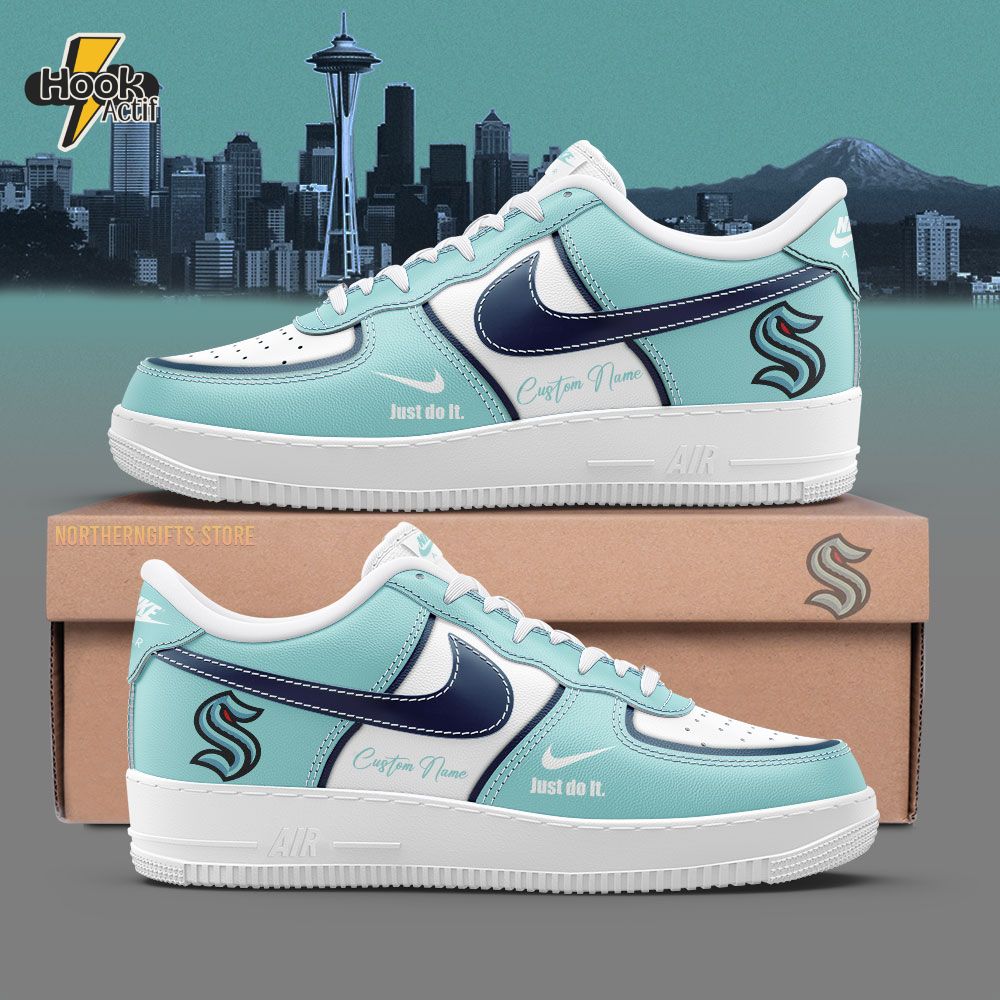 Seattle Kraken Custom Name For Fans AF1 Shoes Limited Edition Seattle Kraken Custom Name For Fans AF1 Shoes Limited Edition
