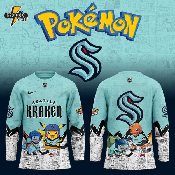 Seattle Kraken x Pokémon New Hockey Jersey Limited Edition