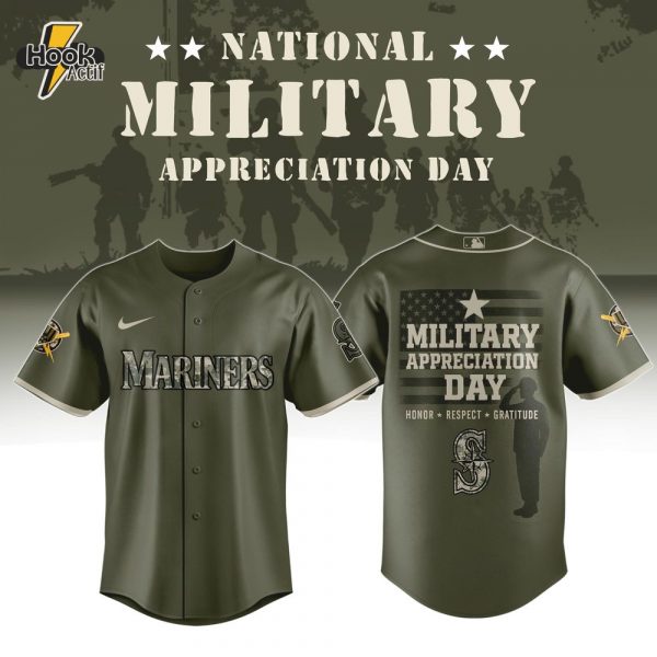 Seattle Mariners MLB Military Appreciation Day Baseball Jersey 2025
