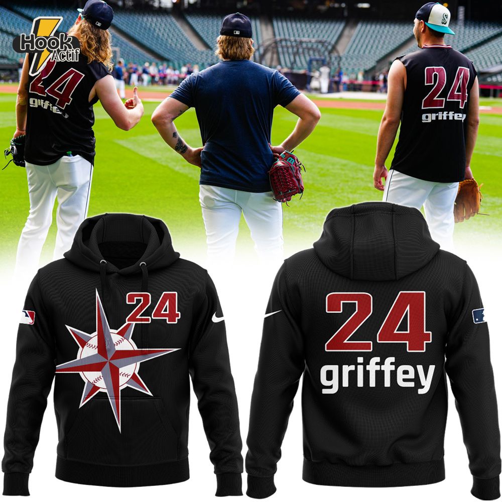 Seattle Mariners X Ken Griffey Jr Hoodie Seattle Mariners X Ken Griffey Jr Hoodie