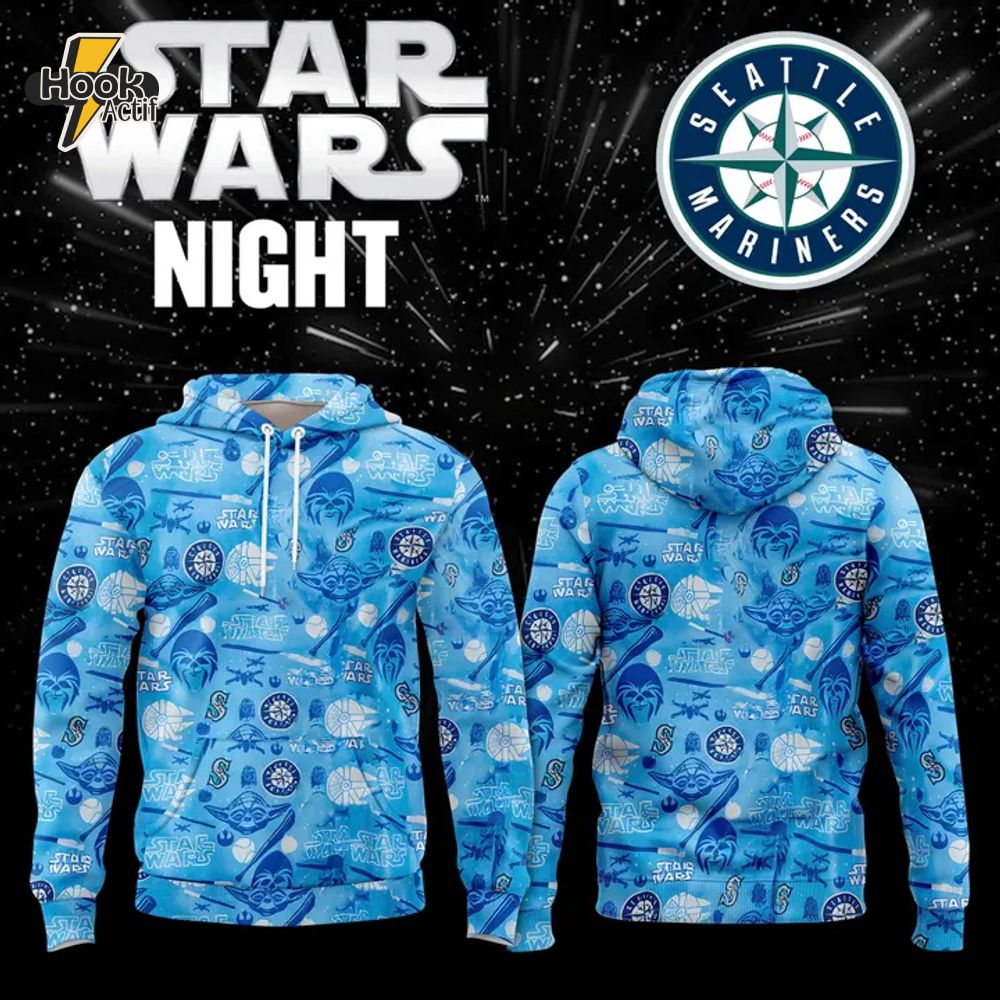 Seattle Mariners x Star War Night Hoodie Cap 2025 Seattle Mariners x Star War Night Hoodie Cap 2025