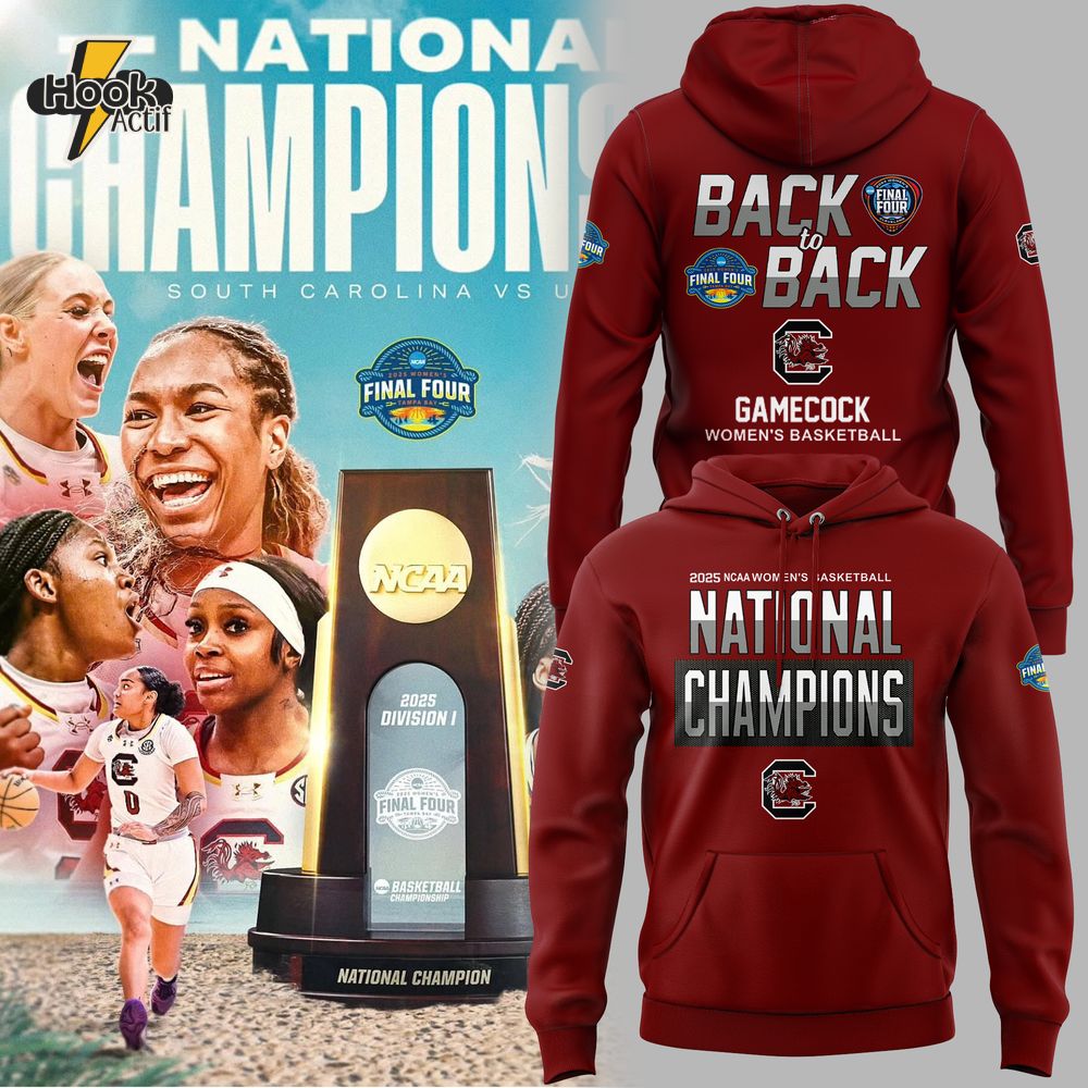 South Carolina Gamecocks 2025 NCAA Women's Basketball National Champions Hoodie South Carolina Gamecocks 2025 NCAA Women's Basketball National Champions Hoodie