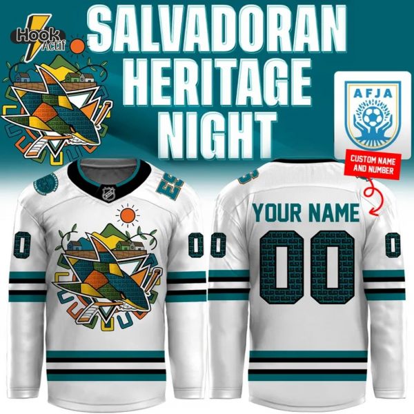 Special New Salvadoran Heritage Night San Jose Sharks Jersey Jogger Cap 2025