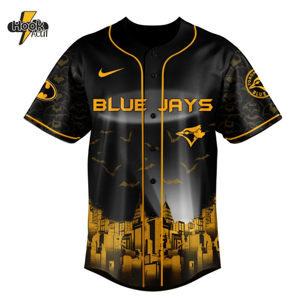 Toronto Blue Jays x DC Batman Game Night Special Baseball Jersey Toronto Blue Jays x DC Batman Game Night Special Baseball Jersey