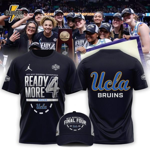 UCLA Bruins 2025 NCAA Women's Basketball Tournament March Madness Final Four Regional Champions Locker Room T-Shirt Limited Edition
