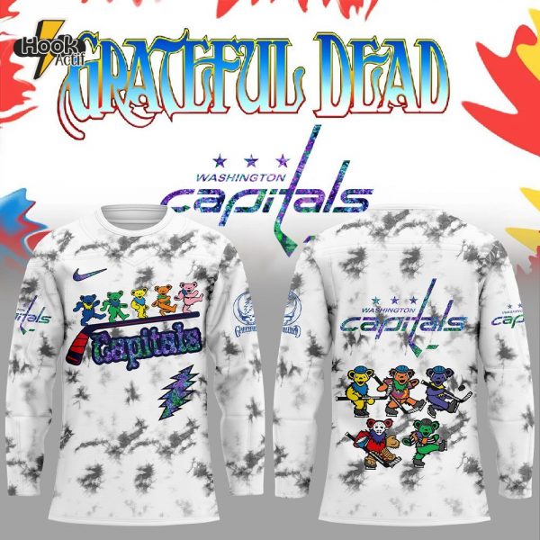 Washington Capitals Grateful Dead Night V2 Jersey Jogger Cap