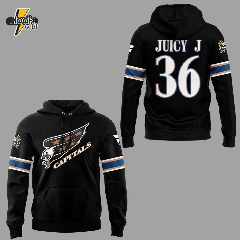Washington Capitals x 36 Juicy J Limtied Edition Hoodie Cap Jogger Washington Capitals x 36 Juicy J Limtied Edition Hoodie Cap Jogger
