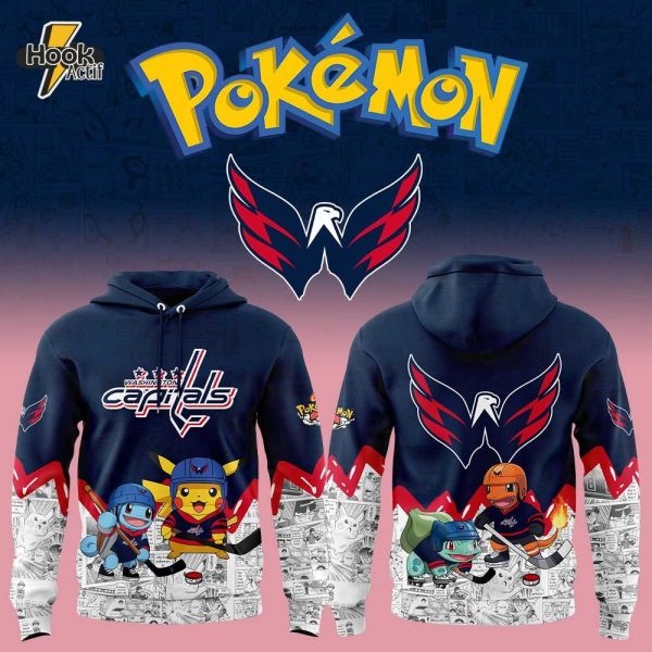 Washington Capitals x Pokémon New Combo Hoodie Jogger Cap