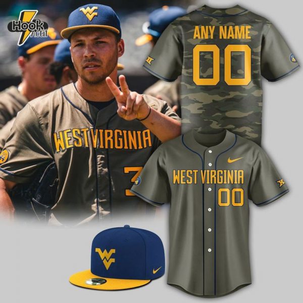 West Virginia Mountaineers Baseball 2025 Armed Forces Baseball Jersey