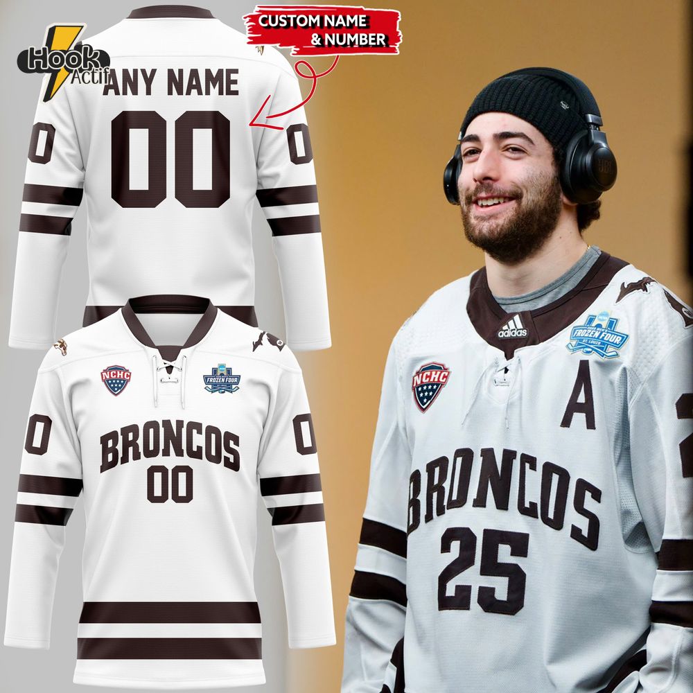 Western Michigan Broncos Final Four 2025 Uniform Hockey Jersey Western Michigan Broncos Final Four 2025 Uniform Hockey Jersey