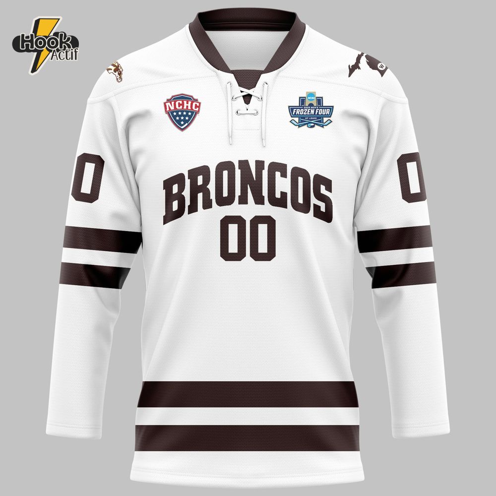 Western Michigan Broncos Final Four 2025 Uniform Hockey Jersey Western Michigan Broncos Final Four 2025 Uniform Hockey Jersey