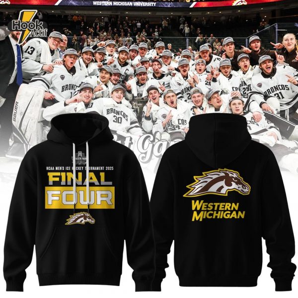 Western Michigan Broncos Frozen Four 2025 NCAA Hockey Championship Hoodie