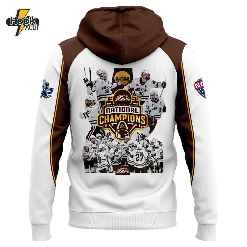 Western Michigan Broncos NCAA Men's Hockey National Champions Hoodie Western Michigan Broncos NCAA Men's Hockey National Champions Hoodie