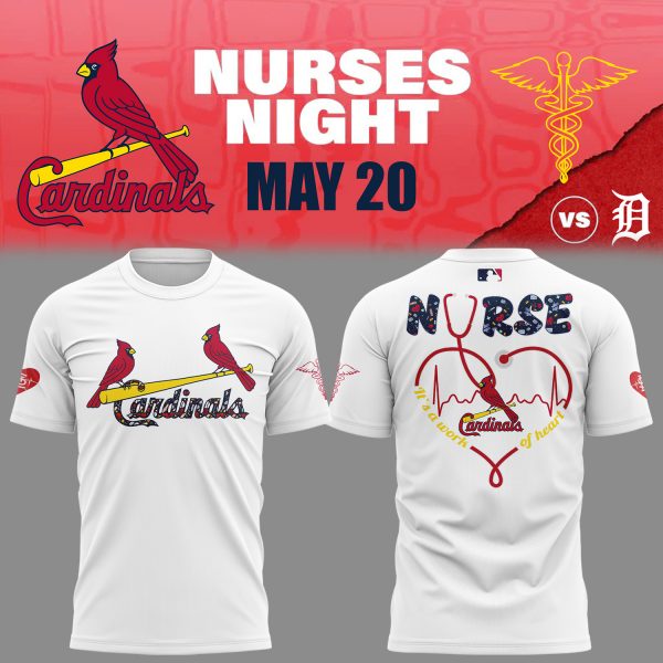 St. Louis Cardinals x NURSES NIGHT 2025 White T-Shirt